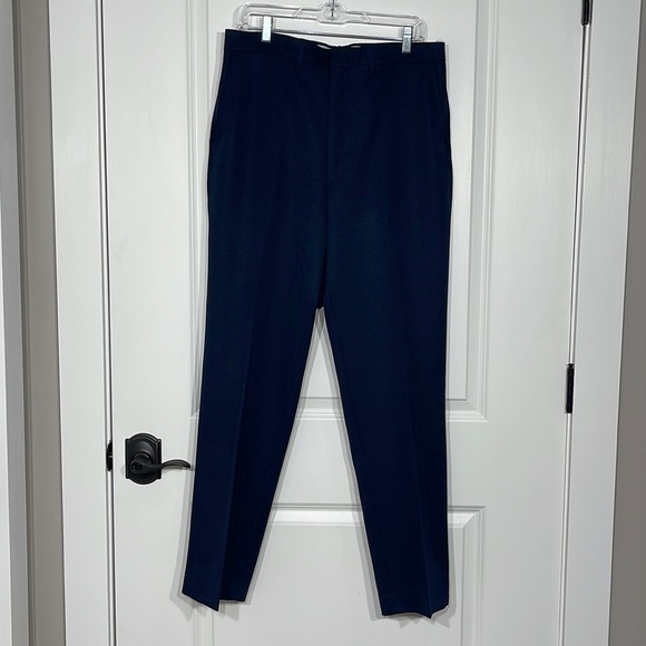 Flexslax Mens Navy blue dress pants - Picture 1 of 9